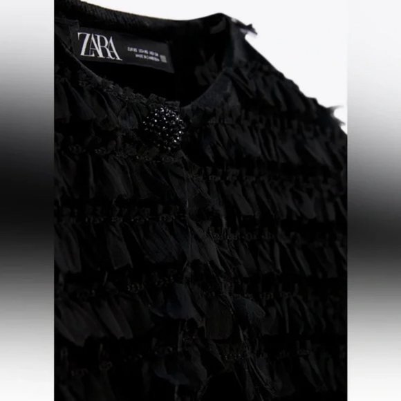 ZARA STRUCTURED CROP JACKET - Picture 2 of 7